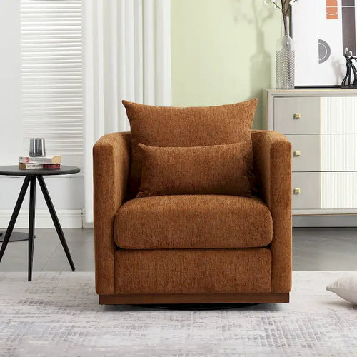 Fauteuil pivotant Chenille avec base métallique robuste et design ergonomique