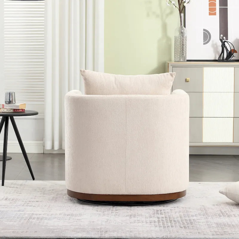 Fauteuil pivotant Chenille avec base métallique robuste et design ergonomique