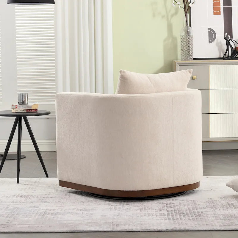Fauteuil pivotant Chenille avec base métallique robuste et design ergonomique