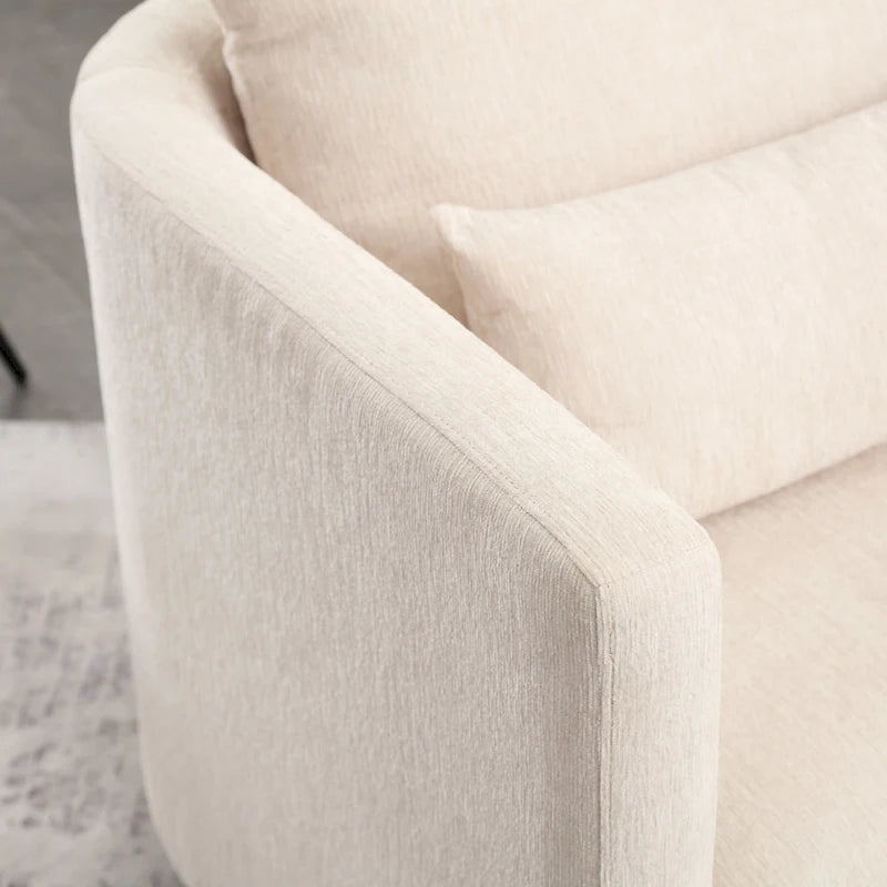 Fauteuil pivotant Chenille avec base métallique robuste et design ergonomique