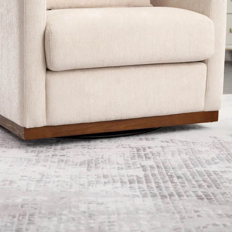 Fauteuil pivotant Chenille avec base métallique robuste et design ergonomique