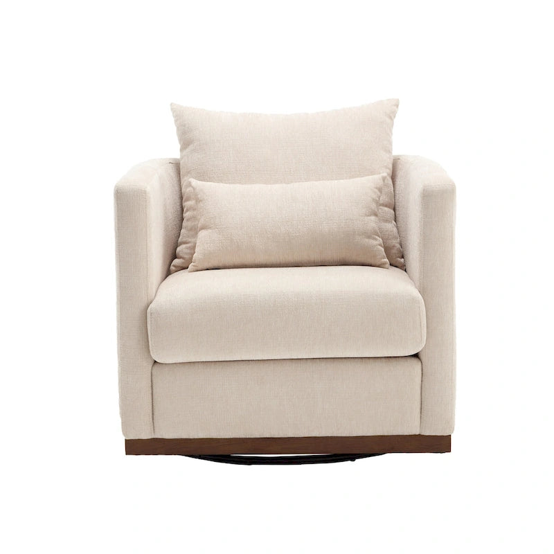 Fauteuil pivotant Chenille avec base métallique robuste et design ergonomique