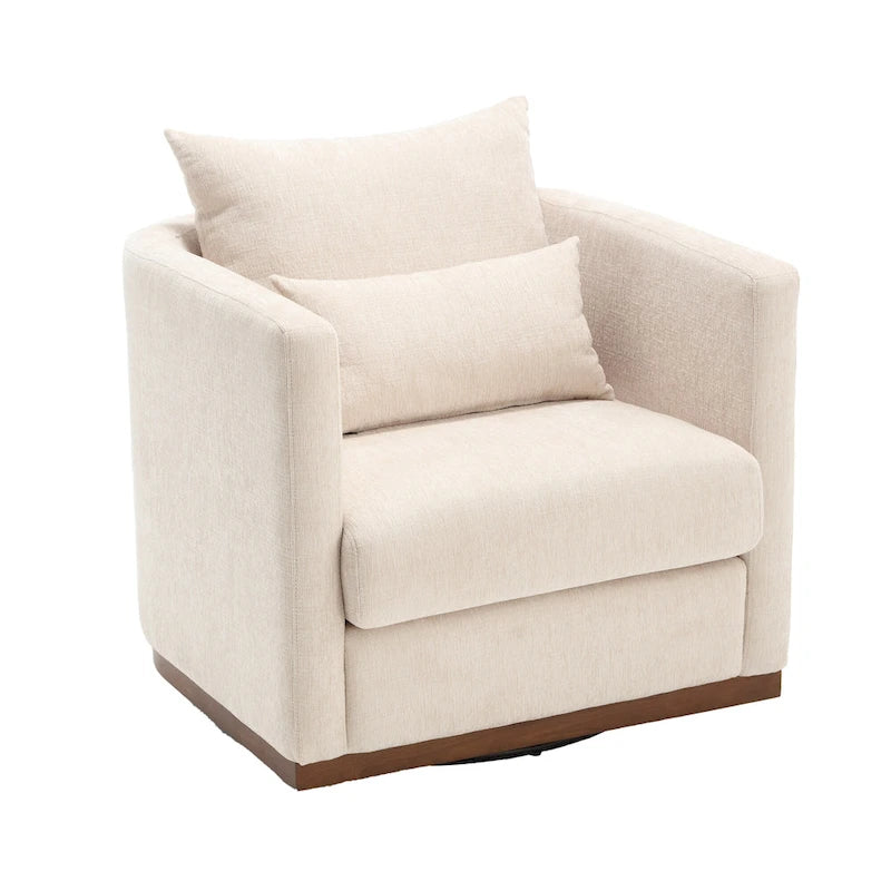 Fauteuil pivotant Chenille avec base métallique robuste et design ergonomique