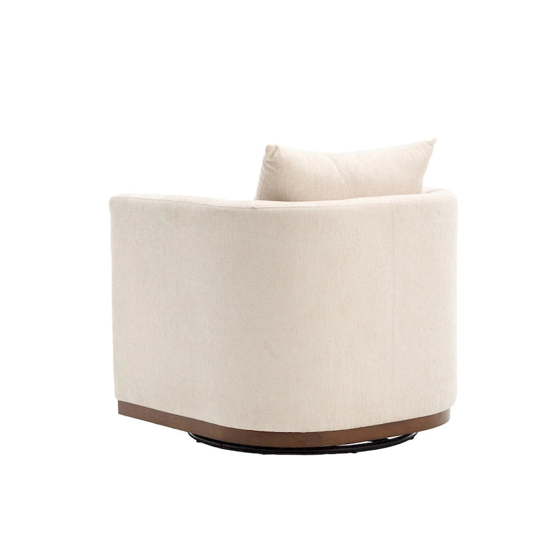 Fauteuil pivotant Chenille avec base métallique robuste et design ergonomique