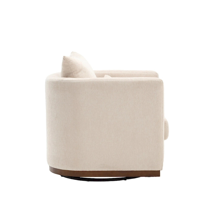Fauteuil pivotant Chenille avec base métallique robuste et design ergonomique