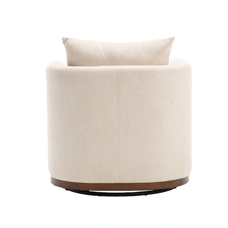 Fauteuil pivotant Chenille avec base métallique robuste et design ergonomique