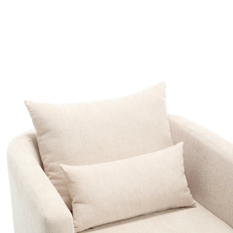 Fauteuil pivotant Chenille avec base métallique robuste et design ergonomique