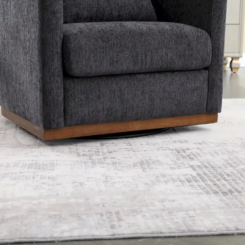 Fauteuil pivotant Chenille avec base métallique robuste et design ergonomique