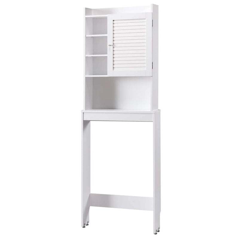 Armoire 7 étagères peu encombrante blanche et moderne par Furniture of America