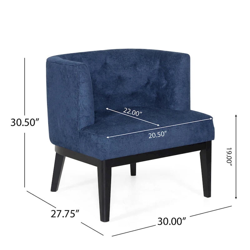 Fauteuils d'appoint capitonnés en tissu ou en similicuir (Lot de 2)
