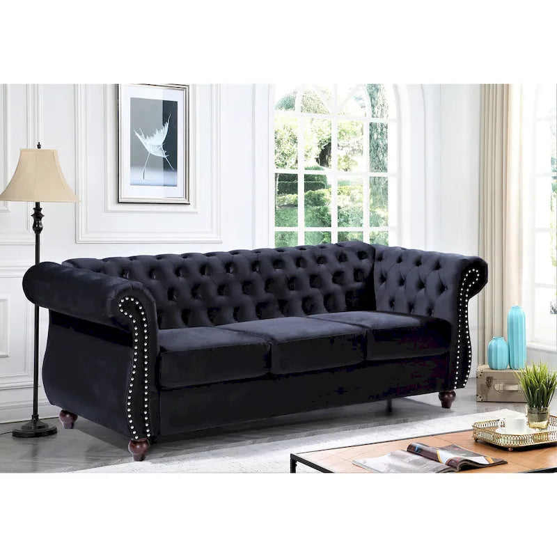 Canapé Chesterfield en velours