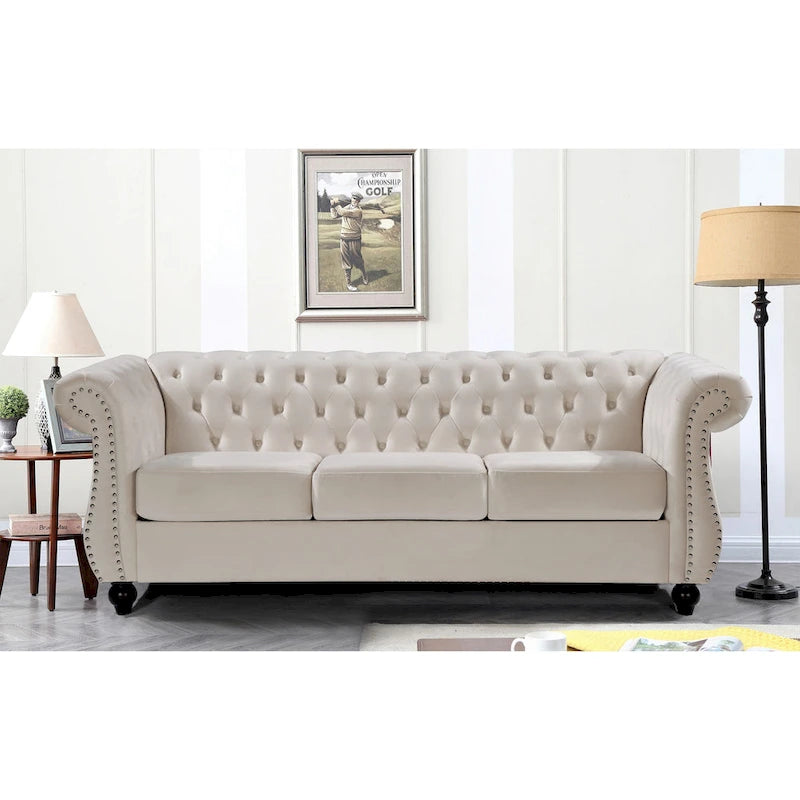 Canapé Chesterfield en velours
