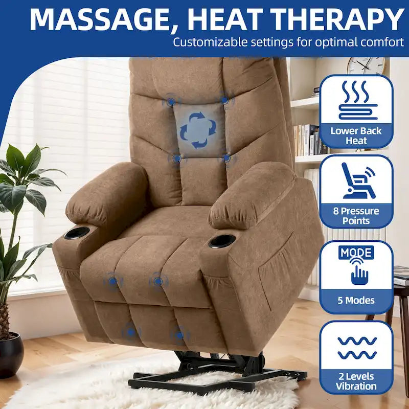 Fauteuil inclinable de massage et chauffant moderne
