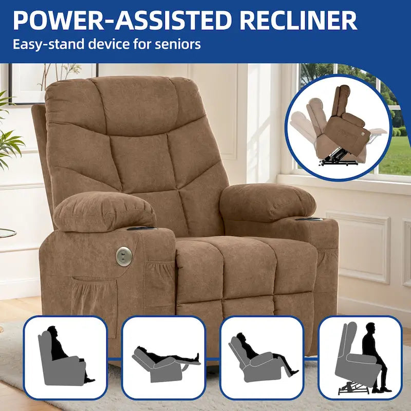 Fauteuil inclinable de massage et chauffant moderne
