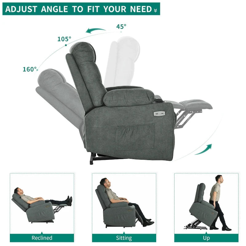 Fauteuil inclinable de massage et chauffant moderne