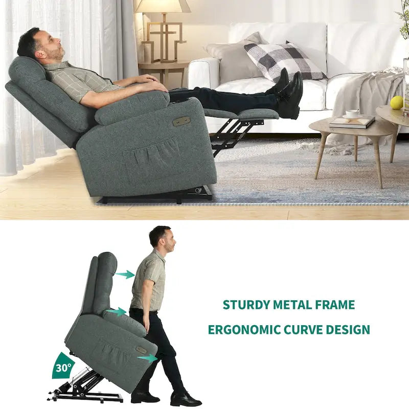 Fauteuil inclinable de massage et chauffant moderne