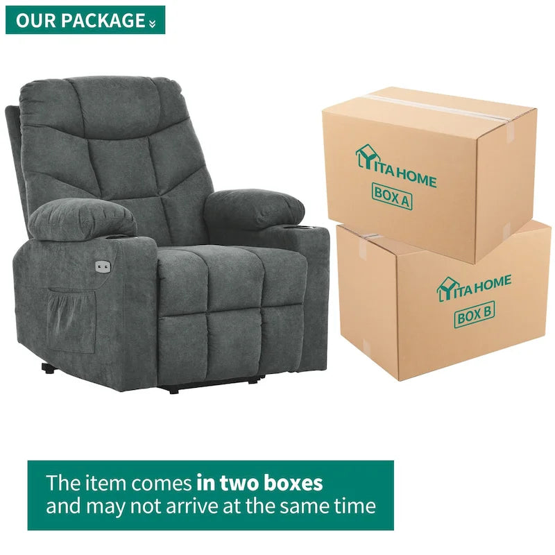 Fauteuil inclinable de massage et chauffant moderne