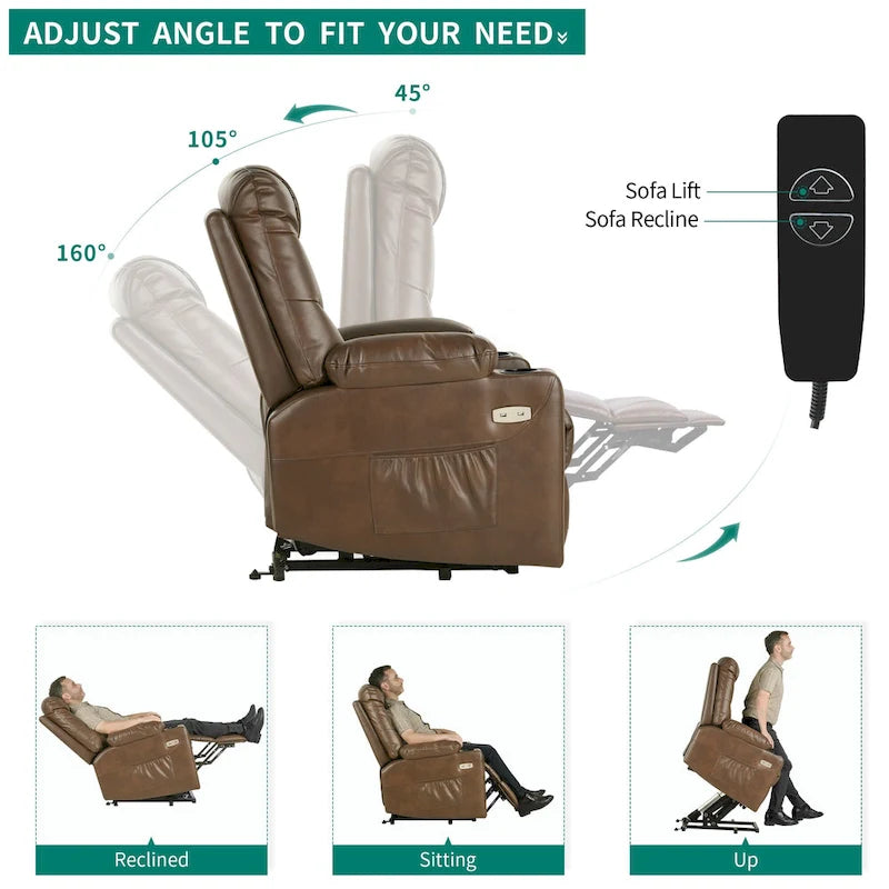 Fauteuil inclinable de massage et chauffant moderne