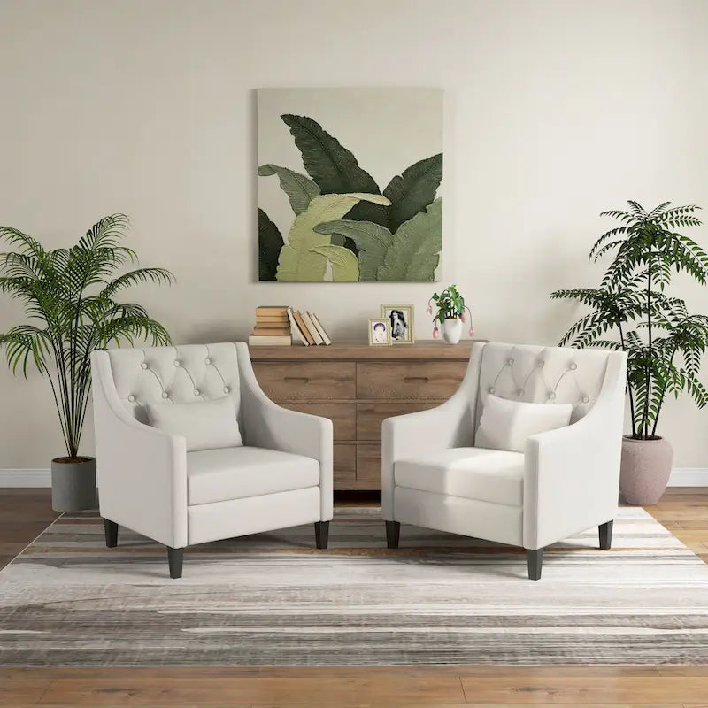 Fauteuil Club confortable avec oreiller beige/bleu sarcelle foncé/bleu