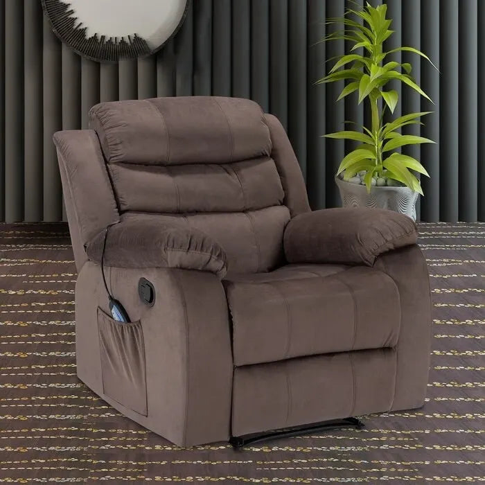 Fauteuil inclinable moelleux avec fonctions massage et chaleur