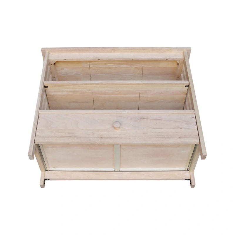 Meuble TV d'angle en bois massif de style Mission