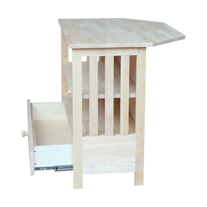 Meuble TV d'angle en bois massif de style Mission