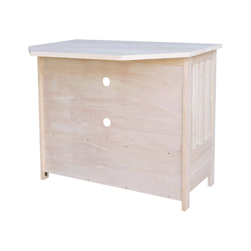 Meuble TV d'angle en bois massif de style Mission