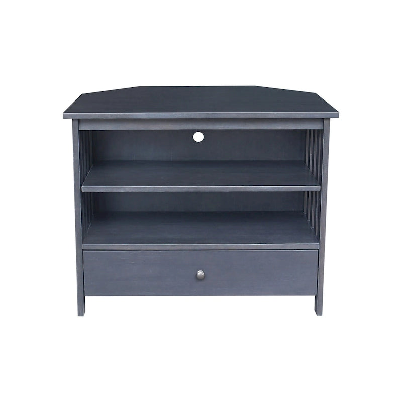 Meuble TV d'angle en bois massif de style Mission