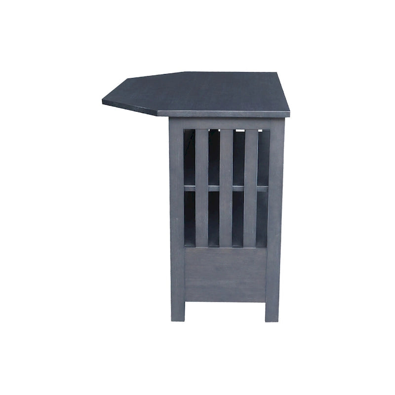 Meuble TV d'angle en bois massif de style Mission