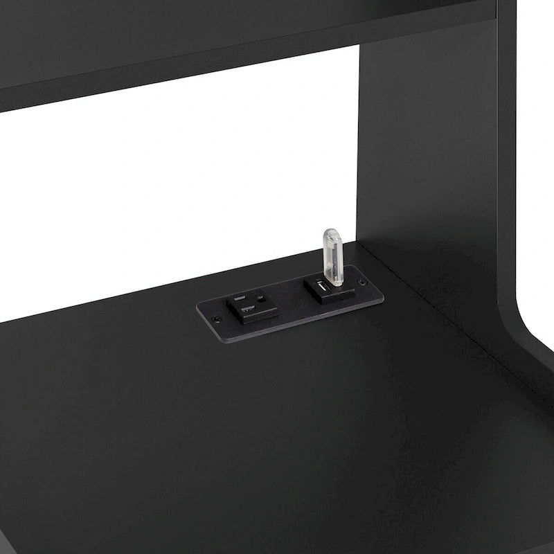 Table de chevet intelligente moderne avec station de charge et veilleuse