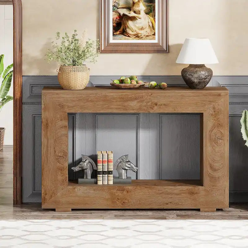 Table console rustique pour entrée, couloir, salon - 47.24 L x 32.8 H x 11.81 P