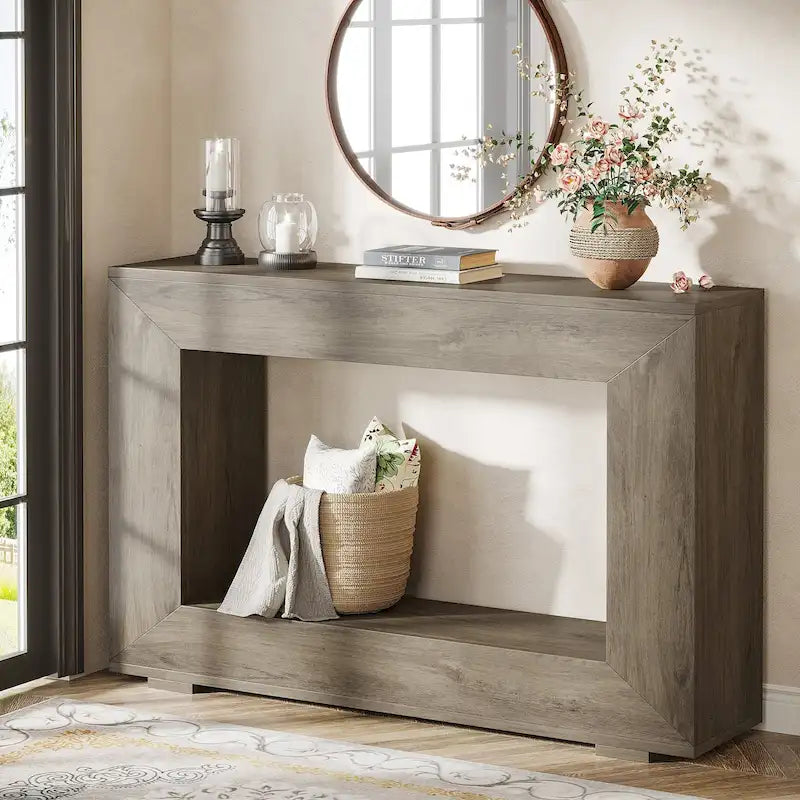 Table console rustique pour entrée, couloir, salon - 47.24 L x 32.8 H x 11.81 P