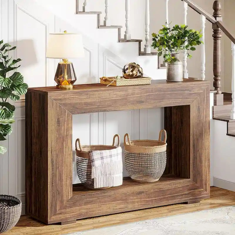 Table console rustique pour entrée, couloir, salon - 47.24 L x 32.8 H x 11.81 P