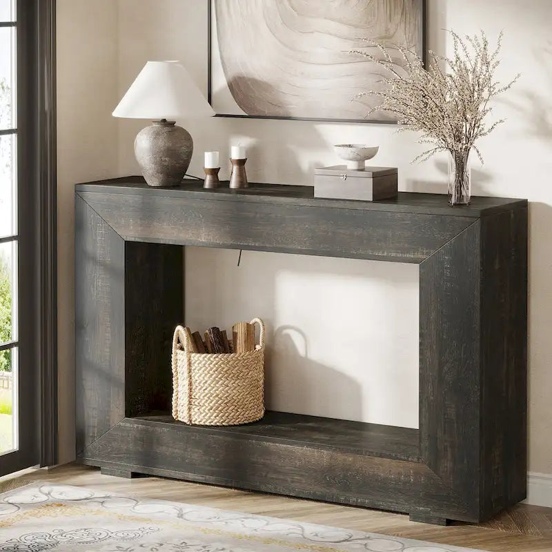 Table console rustique pour entrée, couloir, salon - 47.24 L x 32.8 H x 11.81 P