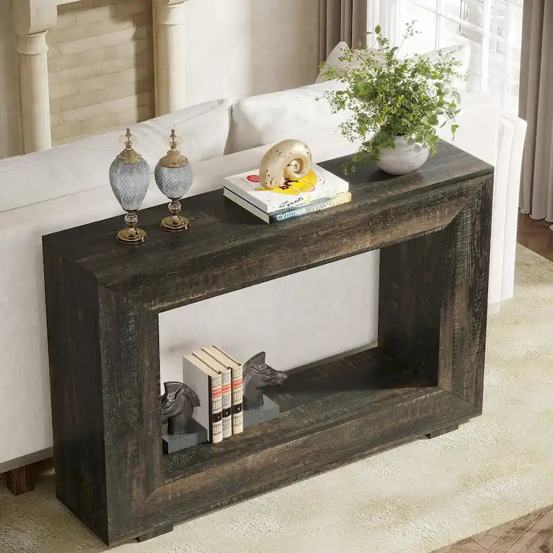 Table console rustique pour entrée, couloir, salon - 47.24 L x 32.8 H x 11.81 P