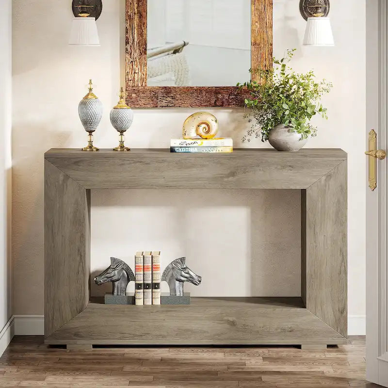 Table console rustique pour entrée, couloir, salon - 47.24 L x 32.8 H x 11.81 P