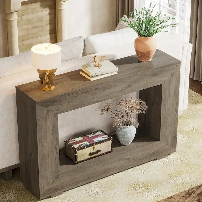 Table console rustique pour entrée, couloir, salon - 47.24 L x 32.8 H x 11.81 P