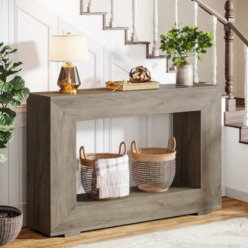 Table console rustique pour entrée, couloir, salon - 47.24 L x 32.8 H x 11.81 P