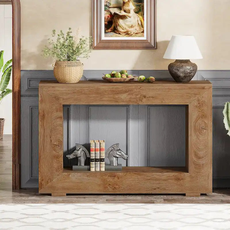 Table console rustique pour entrée, couloir, salon - 47.24 L x 32.8 H x 11.81 P