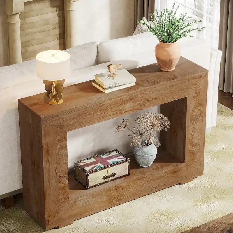Table console rustique pour entrée, couloir, salon - 47.24 L x 32.8 H x 11.81 P
