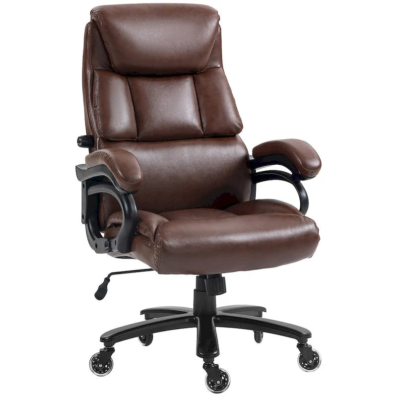 Chaise de bureau exécutive grande taille 400lbs, en cuir PU, avec hauteur réglable