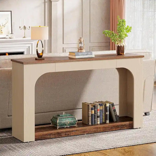Table console/canapé de 55 pouces en bois avec lumières LED pour entrée