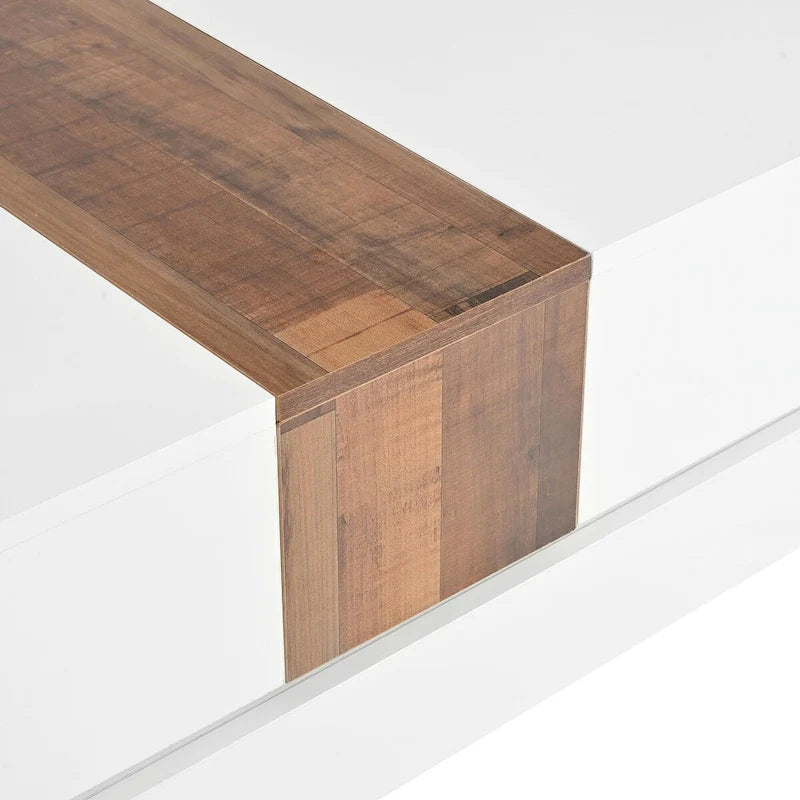 Table basse carrée de 31,4 po avec plateau coulissant et rangement dissimulé