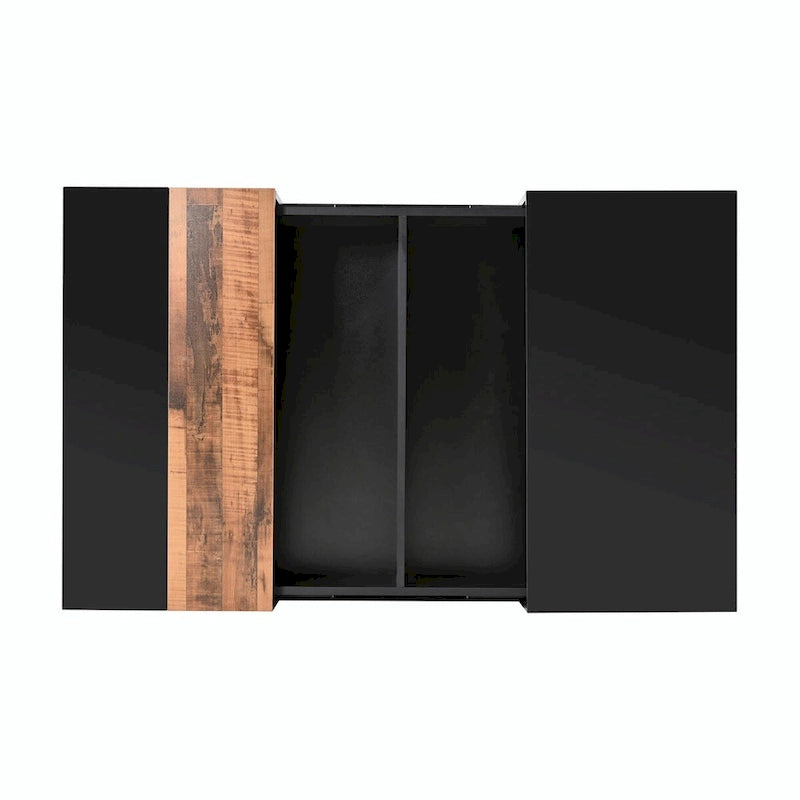 Table basse carrée de 31,4 po avec plateau coulissant et rangement dissimulé